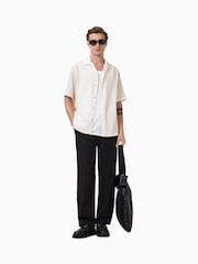 AllSaints White Shaw Short Sleeve 100% Organic Cotton Shirt - Image 5 of 8