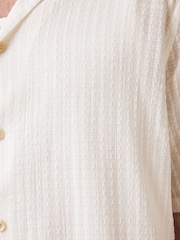 AllSaints White Shaw Short Sleeve 100% Organic Cotton Shirt - Image 8 of 8