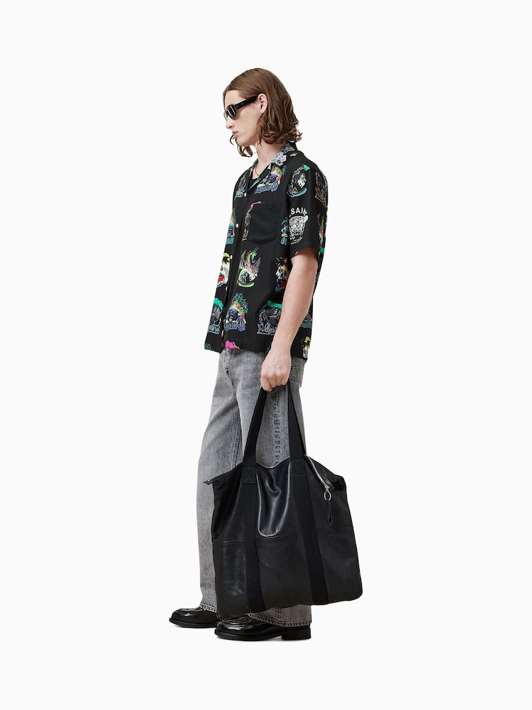 AllSaints Black Gnar Short Sleeve Shirt - Image 2 of 8