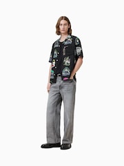 AllSaints Black Gnar Short Sleeve Shirt - Image 5 of 8