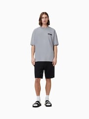AllSaints Grey 100% Organic Cotton Redact Crew T-Shirt - Image 3 of 8