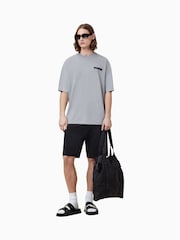 AllSaints Grey 100% Organic Cotton Redact Crew T-Shirt - Image 5 of 8