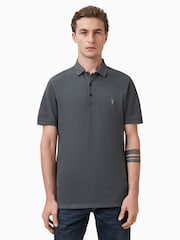 Серый - Рубашка поло с короткими рукавами Allsaints Reform - Image 1 of 6