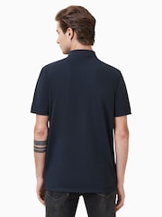 Темно-синий - Рубашка поло с короткими рукавами Allsaints Reform - Image 4 of 5