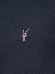 AllSaints Navy Blue Reform Shortsleeve Polo Shirt - Image 8 of 8