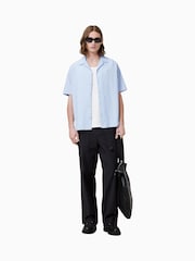 AllSaints Blue Light Valmer Short Sleeve Shirt - Image 3 of 8