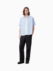 AllSaints Blue Light Valmer Short Sleeve Shirt - Image 4 of 8