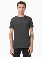 AllSaints Carter Grey Tonic Short Sleeve Crew T-Shirt - Image 1 of 5