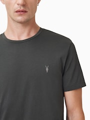 AllSaints Carter Grey Tonic Short Sleeve Crew T-Shirt - Image 2 of 5