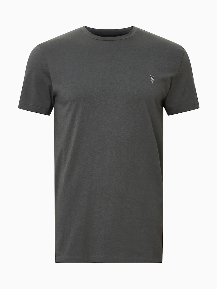 AllSaints Carter Grey Tonic Short Sleeve Crew T-Shirt - Image 5 of 5