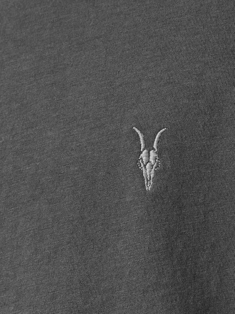 AllSaints Carter Grey Tonic Short Sleeve Crew T-Shirt - Image 7 of 7