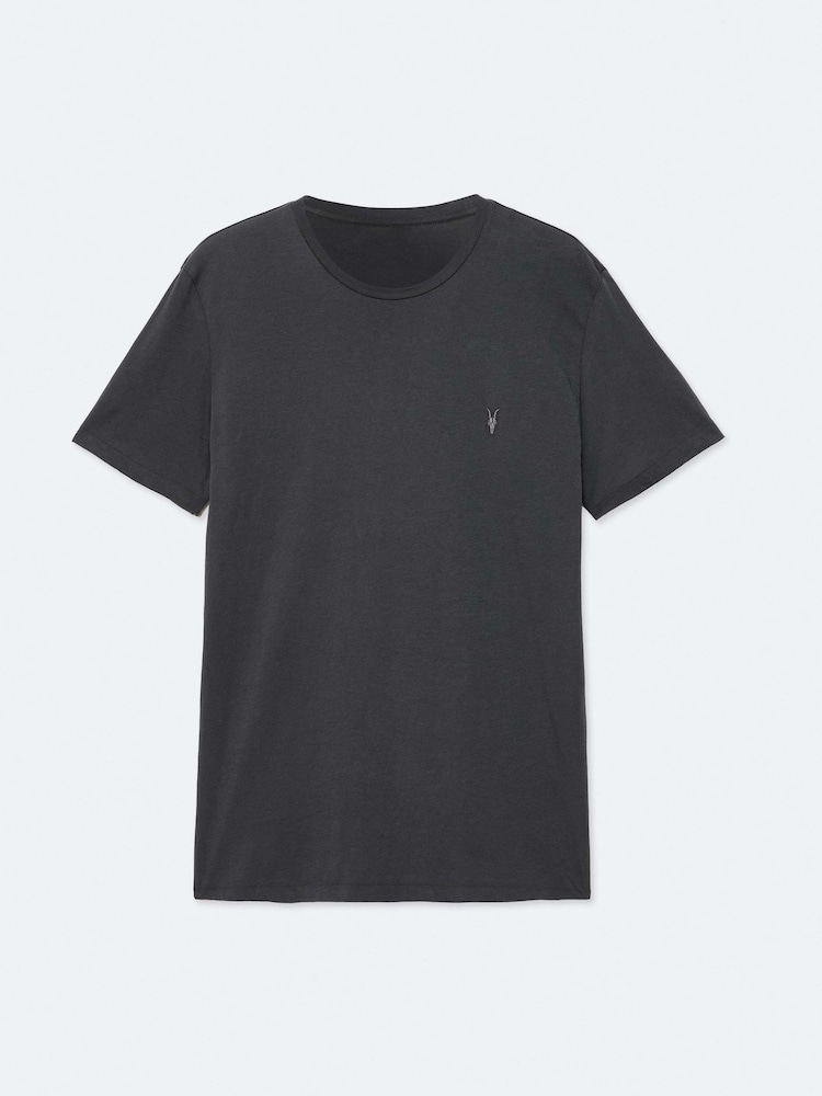 AllSaints Carter Grey Tonic Short Sleeve Crew Neck T-Shirt - Image 8 of 8 AllSaints Carter Grey Tonic Short Sleeve Crew Neck T-Shirt - Image 8 of 8