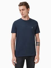 AllSaints Navy Blue Tonic Short Sleeve Crew T-Shirt - Image 1 of 5