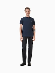 AllSaints Navy Blue Tonic Short Sleeve Crew T-Shirt - Image 3 of 5