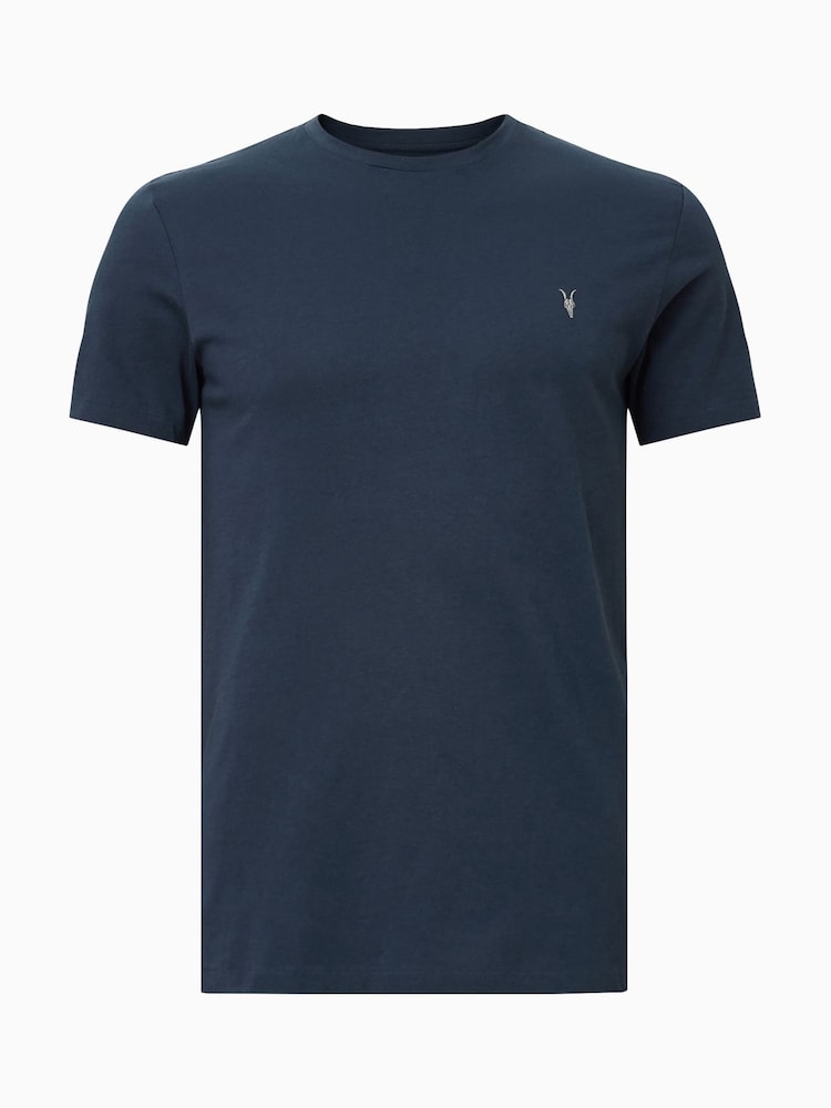 AllSaints Navy Blue Tonic Short Sleeve Crew T-Shirt - Image 5 of 5