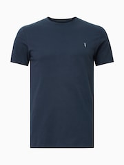 AllSaints Navy Blue Tonic Short Sleeve Crew T-Shirt - Image 7 of 7