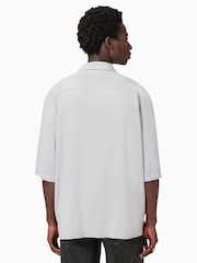 AllSaints Grey Rialto Short Sleeve Shirt - Image 2 of 7