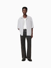 AllSaints Grey Rialto Short Sleeve Shirt - Image 3 of 7