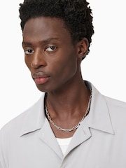 AllSaints Grey Rialto Short Sleeve Shirt - Image 5 of 7