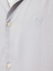 AllSaints Grey Rialto Short Sleeve Shirt - Image 6 of 7