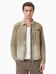 AllSaints Brown Rothwell Washed Jacket - Image 1 of 7