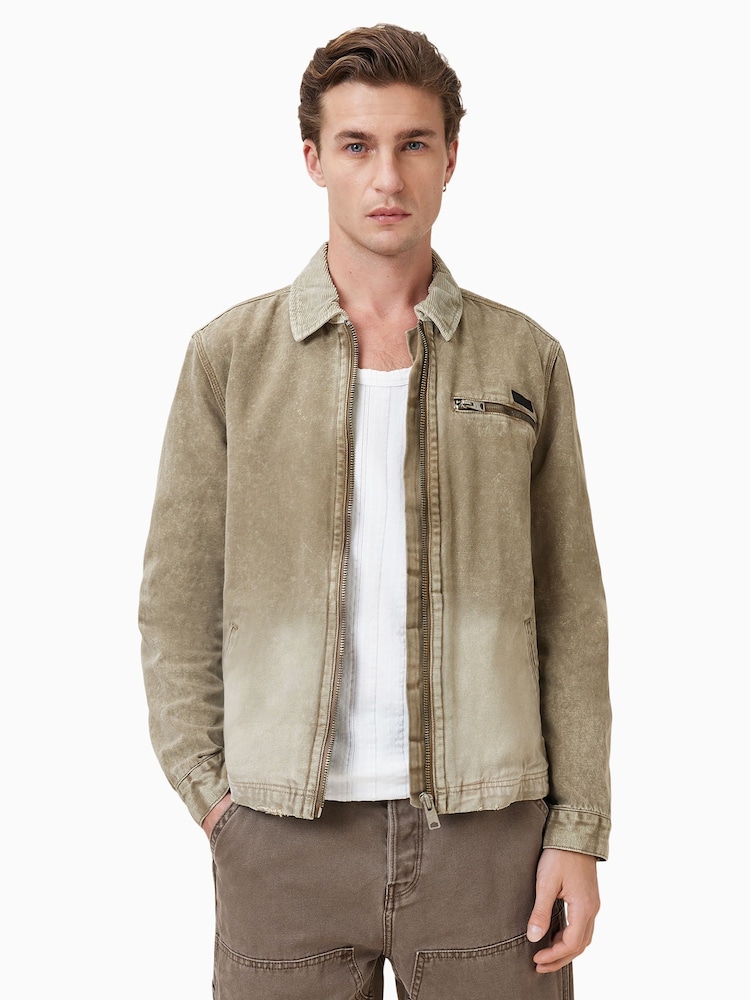 AllSaints Brown Rothwell Washed Jacket - Image 1 of 7