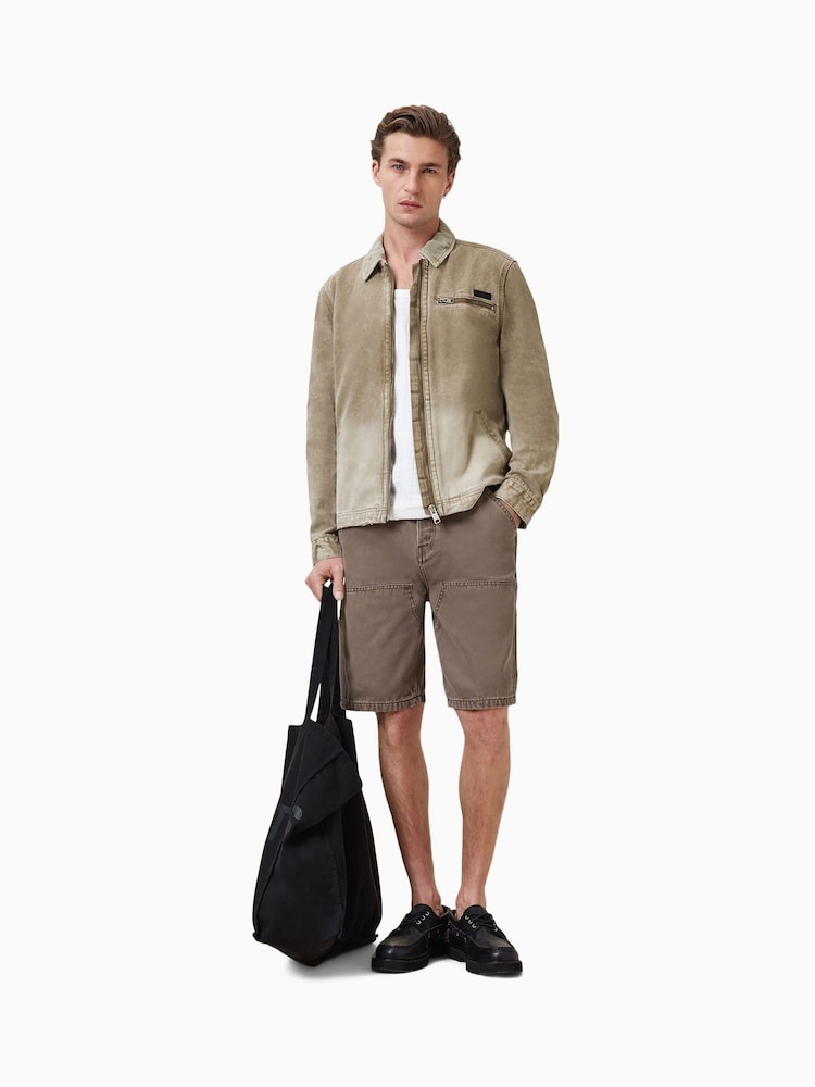 AllSaints Brown Rothwell Washed Jacket - Image 3 of 7