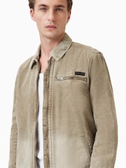AllSaints Brown Rothwell Washed Jacket - Image 4 of 7