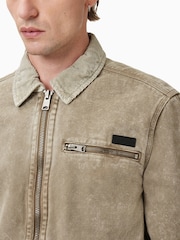 AllSaints Brown Rothwell Washed Jacket - Image 5 of 7