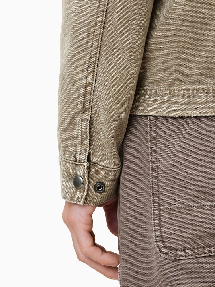AllSaints Brown Rothwell Washed Jacket - Image 6 of 7