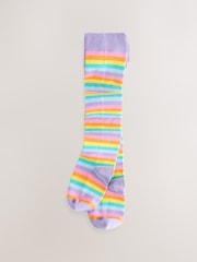 Little Bird by Jools Oliver Multi Pastel Rainbow Tights 3 Pack - Image 4 of 6