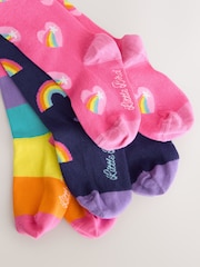 Little Bird by Jools Oliver Multi Rainbow Tights 3 Pack - Image 6 of 6