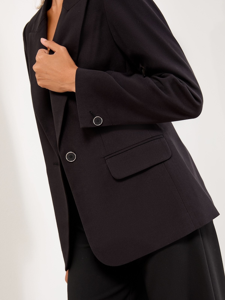 Lipsy Jet Black Relaxed Blazer - Image 4 of 4 Lipsy Jet Black Relaxed Blazer - Image 4 of 4