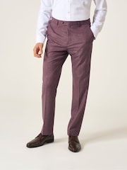 Skopes Purple Tailored Fit Jodrell Tweed Effect Suit Trousers - Image 1 of 4