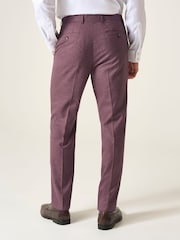 Skopes Purple Tailored Fit Jodrell Tweed Effect Suit Trousers - Image 2 of 4