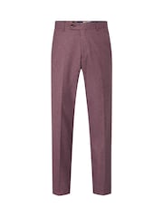 Skopes Purple Tailored Fit Jodrell Tweed Effect Suit Trousers - Image 4 of 4