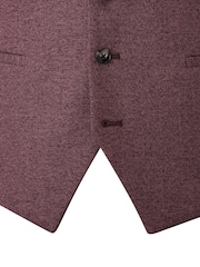 Skopes Red Single Breasted Jodrell Tweed Effect Suit Waistcoat - Image 4 of 4