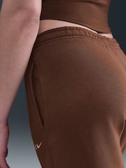 Nike Brown Sportswear Phoenix Fleece Straight Leg Joggers - Image 3 of 5