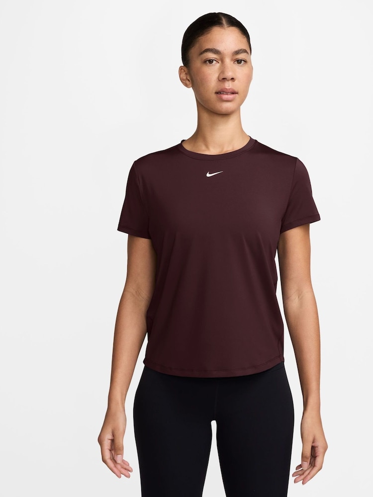 Nike Burgundy Crush One Classic Dri-FIT Short Sleeve Top - Image 1 of 3