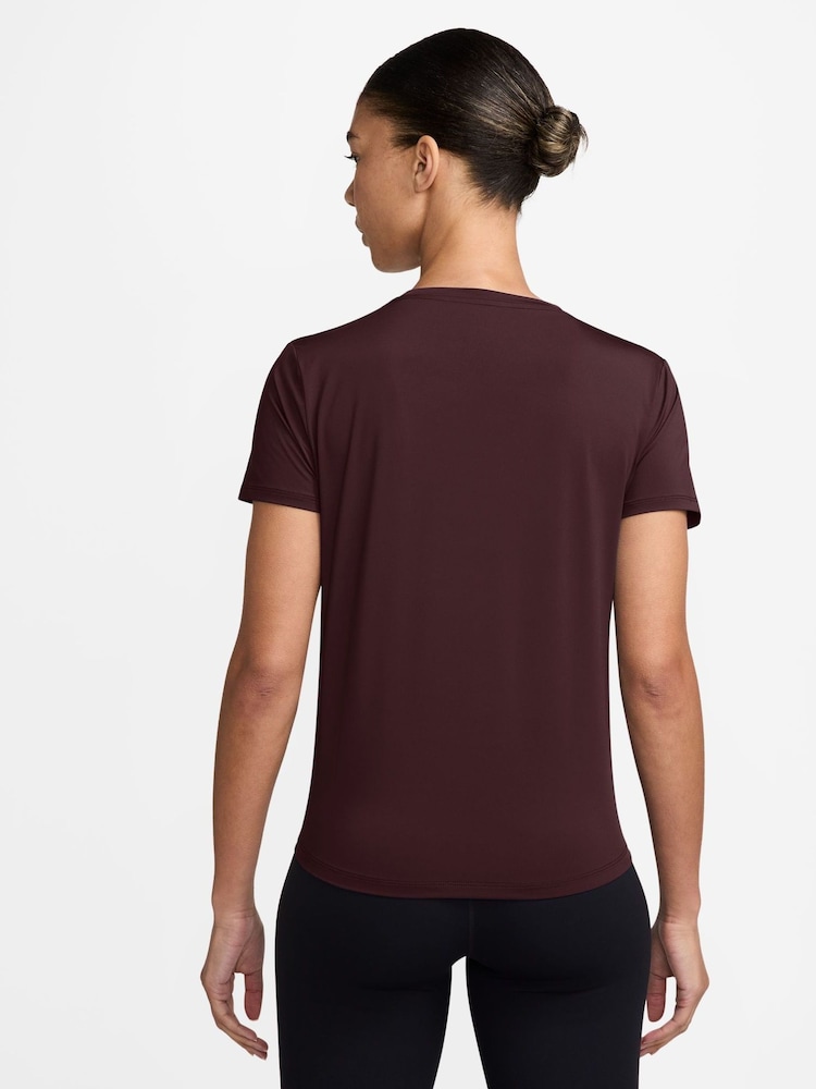 Nike Burgundy Crush One Classic Dri-FIT Short Sleeve Top - Image 2 of 3