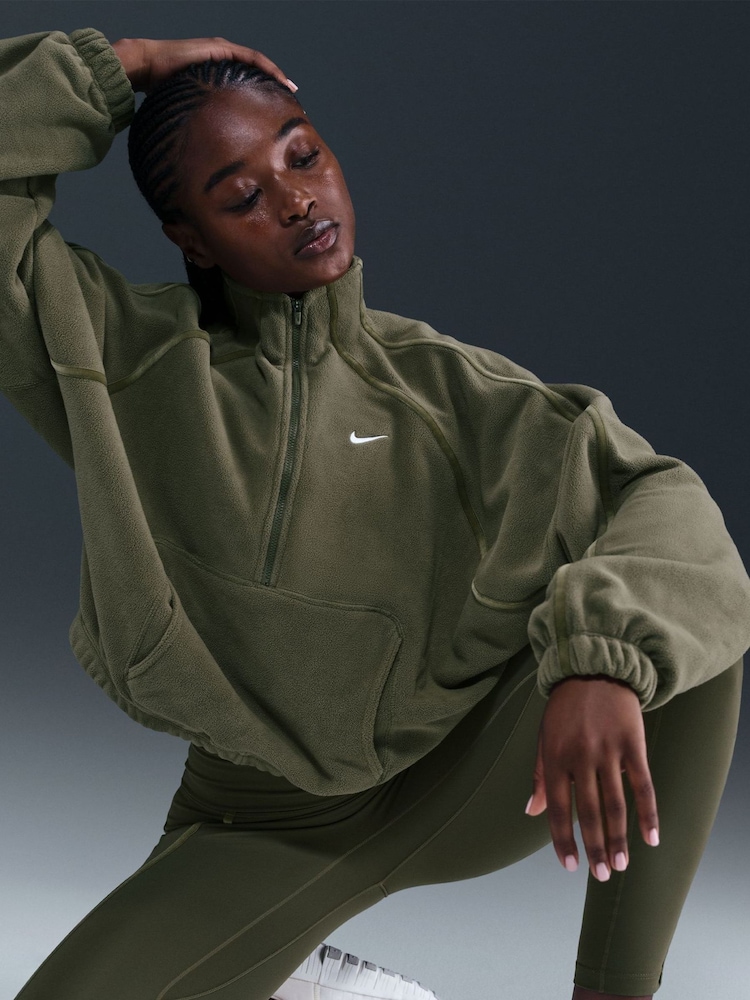 Olive Grønn - Nike One Half Zip Polar Fleece - Bilde 6 av 6