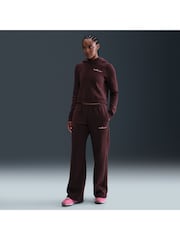 Nike Red Sportswear Phoenix Fleece Straight Leg Joggers - Image 1 of 5
