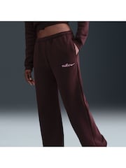 Nike Red Sportswear Phoenix Fleece Straight Leg Joggers - Image 3 of 5