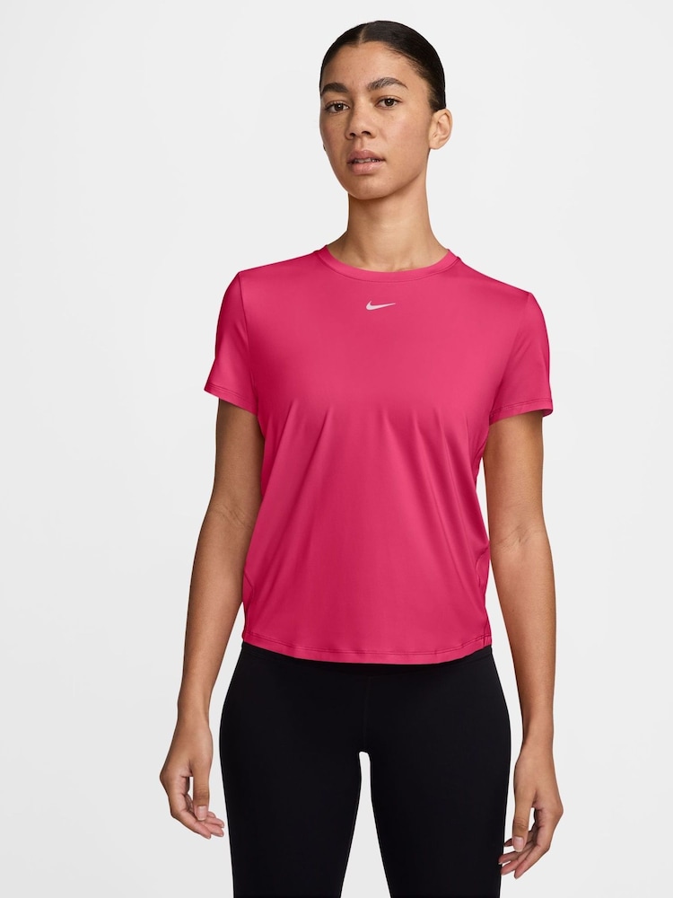 Nike Rush Pink One Classic Dri-FIT Short Sleeve Top - Image 1 of 3