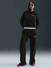 Nike Black Sportswear Phoenix Fleece Straight Leg Joggers - Image 1 of 5
