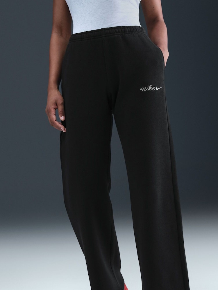 Nike Black Sportswear Phoenix Fleece Straight Leg Joggers - Image 5 of 5