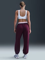 Nike Bordeaux Burgundy Oversized Phoenix Fleece High Rise Graphic Logo Joggers - Image 2 of 6
