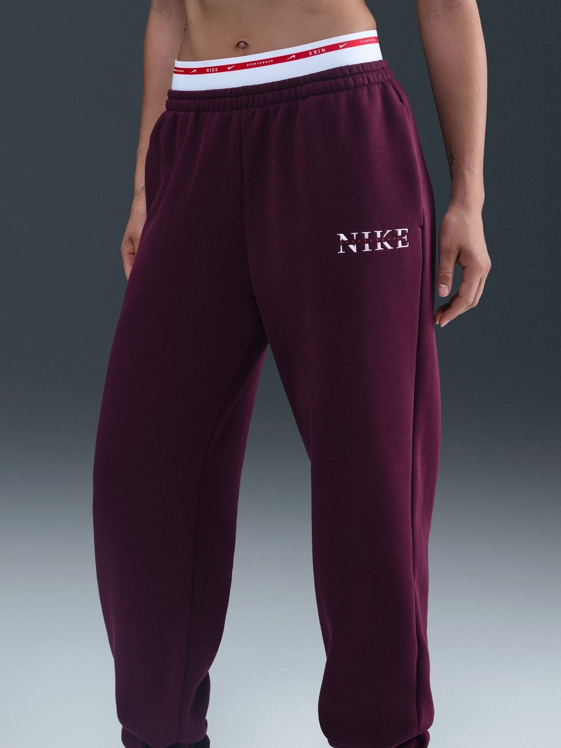 womens nike burgundy joggers