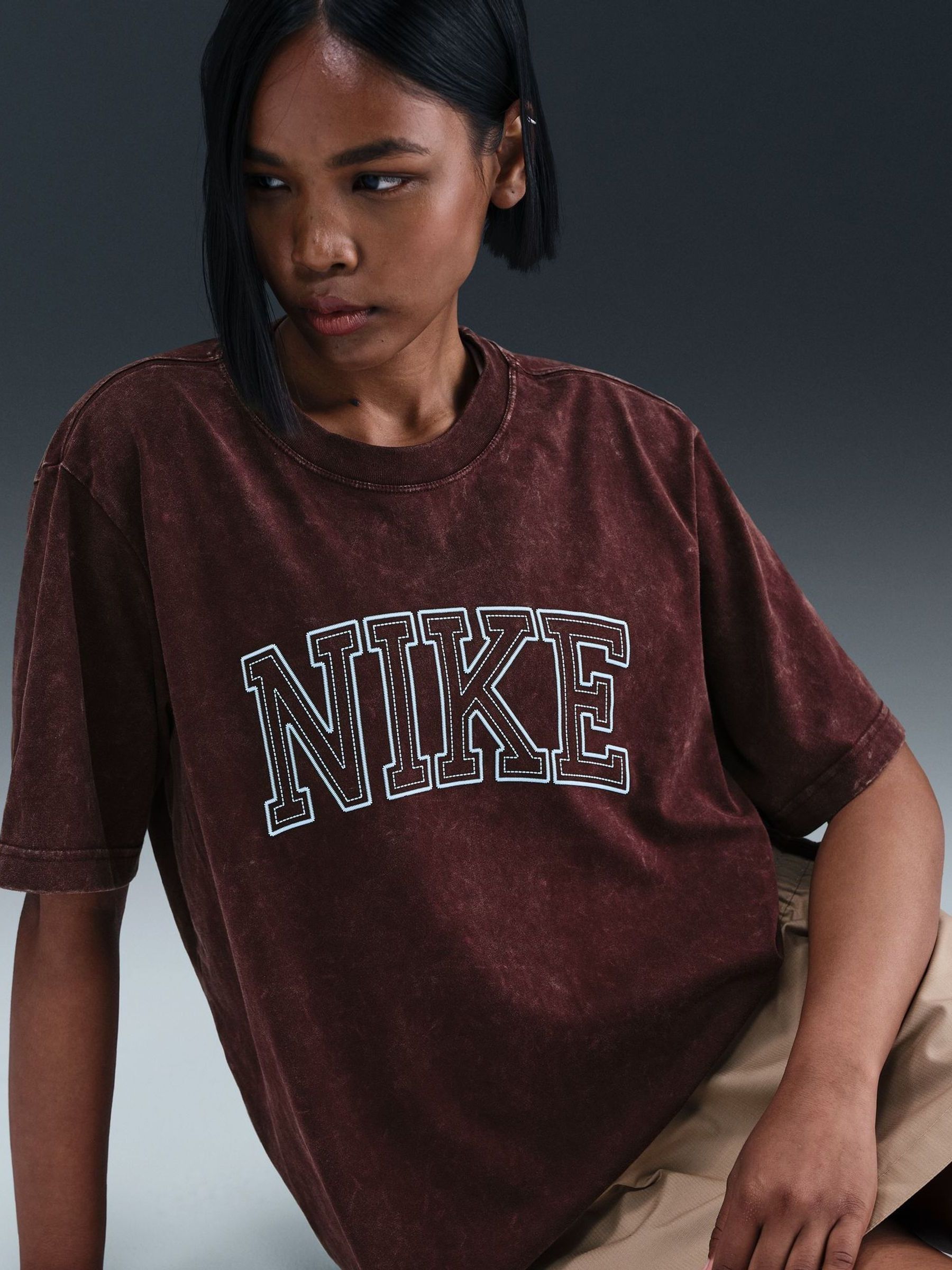 Buy Nike Red Oversized Graphic Print Logo T-Shirt from Next South