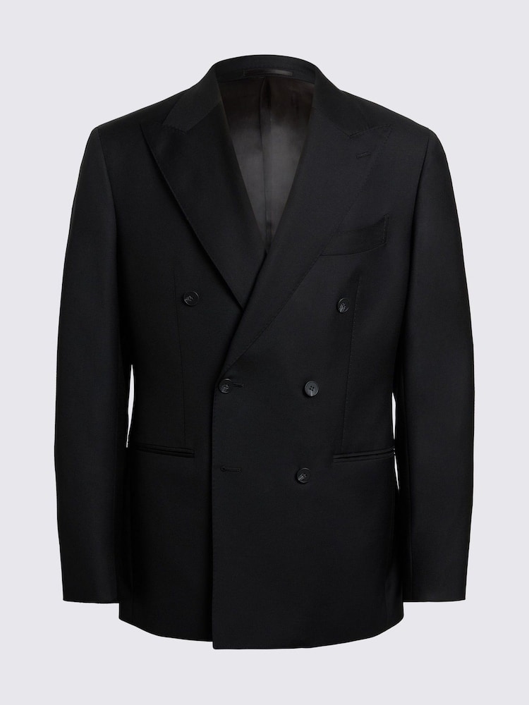 MOSS Black Italian Tailored Fit Twill Jacket - Image 5 of 5